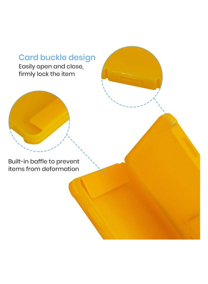 Y&D KASTWAVE 1 Pack Face Protector Storage Box, Portable Case Organizer Keeper Folder Containers, for Container Clip, Dustproof Box Pollution Prevention (Yellow) - Image 3