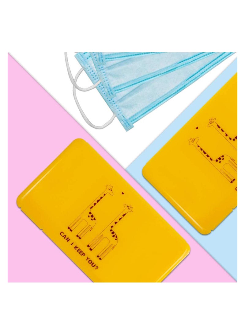 Y&D KASTWAVE 1 Pack Face Protector Storage Box, Portable Case Organizer Keeper Folder Containers, for Container Clip, Dustproof Box Pollution Prevention (Yellow) - Image 1