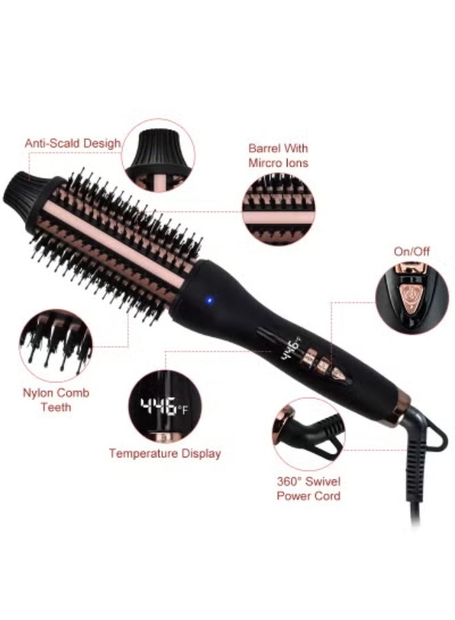 BESTIS Thermal Brush, 1.5 Inch Curling Iron for Long Dry Hair, Heated Round Brush, 30s Fast Heat for Perfect Straight Hair And Voluminous Curls, Anti-Scald Nylon Bristles - Image 5