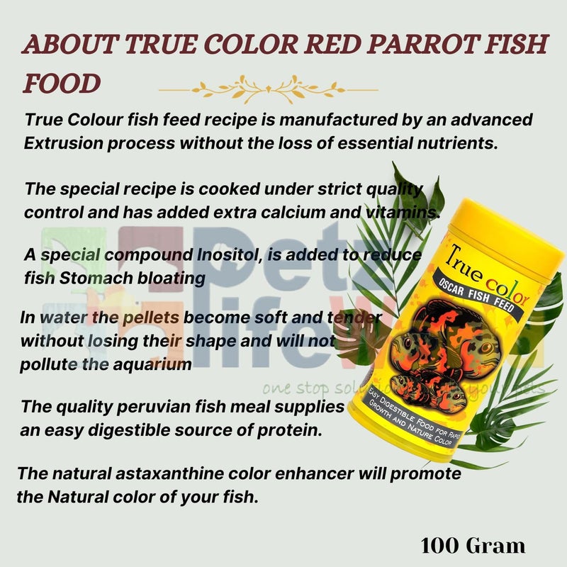 VAYINATO True Color Oscar Easy Digestible Fish Food,100G For Rapid Growth&Nature Color - Image 3