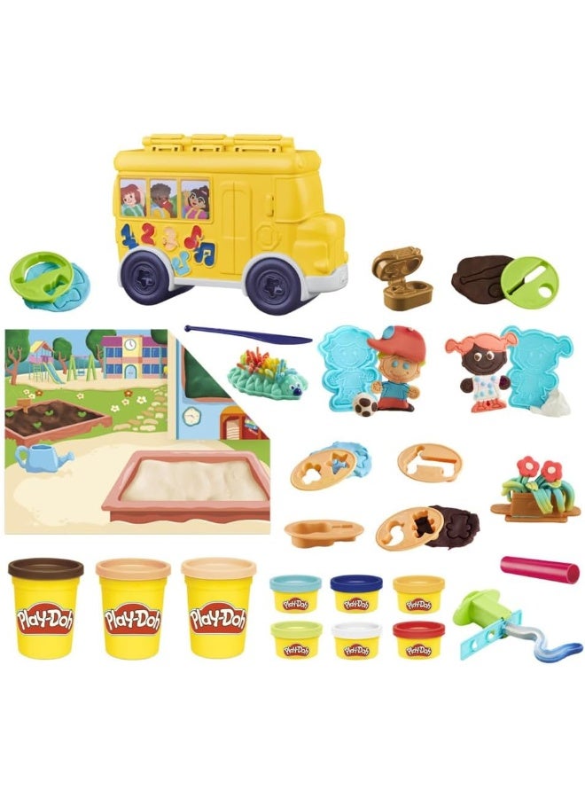 Play-Doh 0School Day Adventures Playset with Playmat, 15 Tools, 9 Colors, Preschool Toys for 3 Year Olds & Up - Image 3