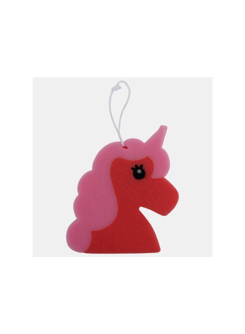 أشكال إسفنجية للاستحمام - وحيد القرن (أحمر ووردي) - Image 1