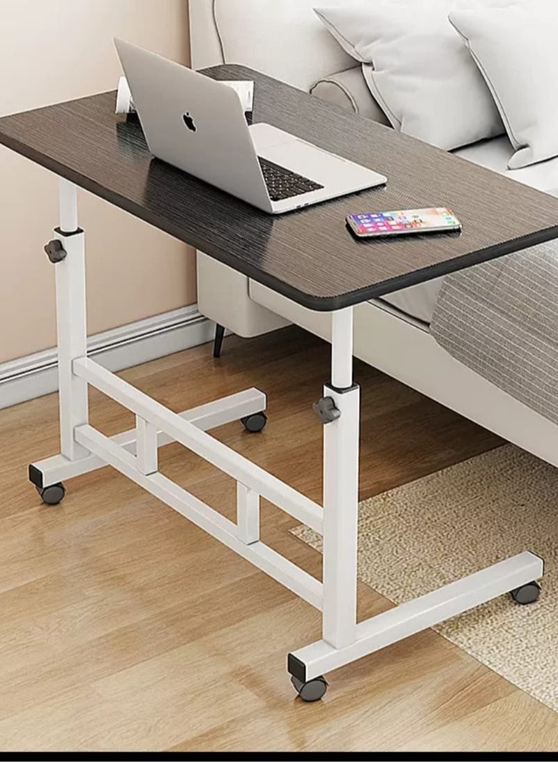شي ون طاولة لابتوب متحركة من SHEE ONE بارتفاع قابل للتعديل (65–87 سم) | طاولة دراسة، طاولة طعام على السرير، طاولة بجانب السرير و الكنب | تصميم عصري بسطح واسع وعجلات قوية بقفل | الأبعاد: 60×85 سم و40×60 سم - Image 5