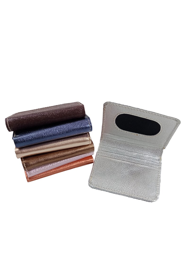 Selecta Now Premium 100% Genuine Sheep Leather Wallet for Women Soft Metallic Golden Leather ID Card & Credit Card Slots Fashionable Ladies Wallet - Image 4