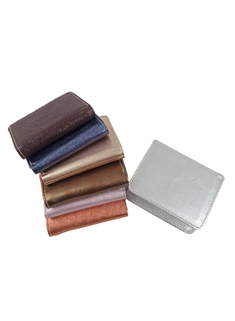 Selecta Now Premium 100% Genuine Sheep Leather Wallet for Women Soft Metallic Golden Leather ID Card & Credit Card Slots Fashionable Ladies Wallet - Image 3