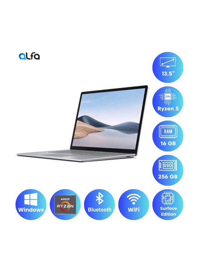 مايكروسوفت مجدد - لابتوب سيرفيس 4 مع شاشة UHD بحجم 13.5 بوصة، معالج AMD Ryzen 5 4680U/رباعي النواة/ذاكرة RAM سعة 16GB/قرص SSD سعة 512GB/رسومات Radeon RX Vega 8/ويندوز 10 برو - Image 3