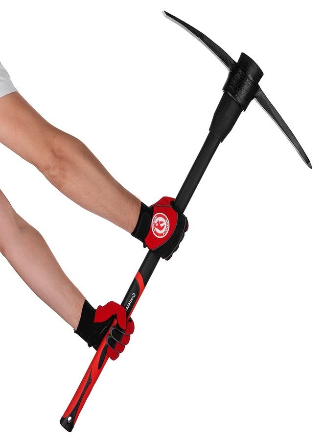 INTERTOOL Pick Axe, Heavy Duty Digging Mattock, Cultivate Garden, Loosen Soil, Adze Hoe, Shock Absorbing Fiberglass Max Grip Handle, 36" HT08-0305 - Image 4