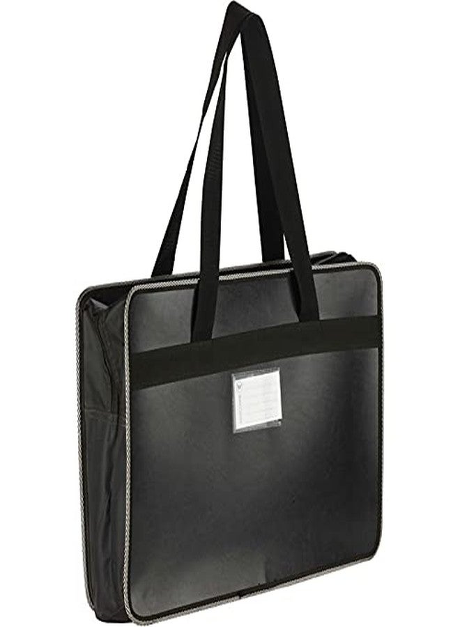 WORLDONE A3 (Bigger Size) | Faux Leather (PP) Portfolio Bag (50.5 * 35.5 cm) (Approx Double The Size of photocopy Paper Size) | for Artists, Architects, Designers | Black Color (Pack of 1) - Image 1