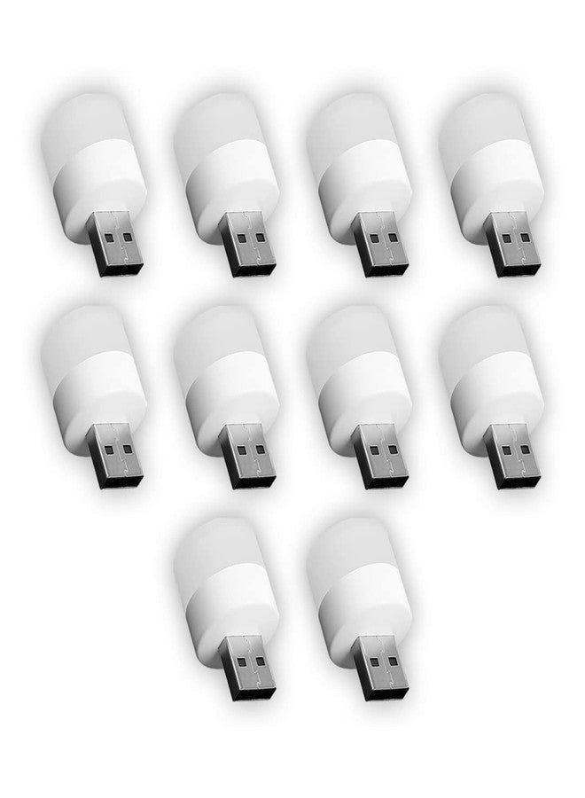 SWAURSAHA Premium USB LED Night Light for Indoor and Outdoor Use, 1W Mini Small LED Warm White Bulb (Pack of 10) - Image 1