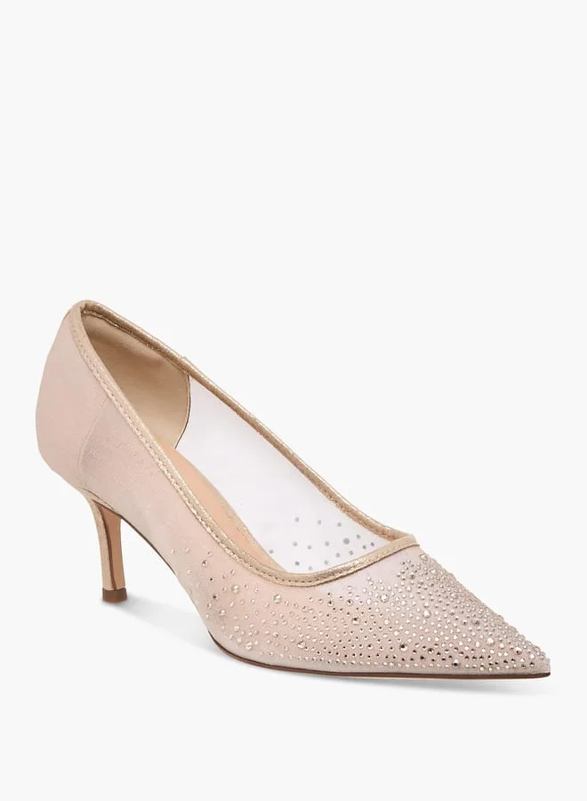 Celeste Women's Embellished Pointed Toe Pumps with Stiletto Heels
