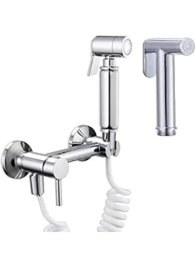 Copper Imported Bath Base Mixer With Shattaf And 2 Hose Code 100 - Image 2
