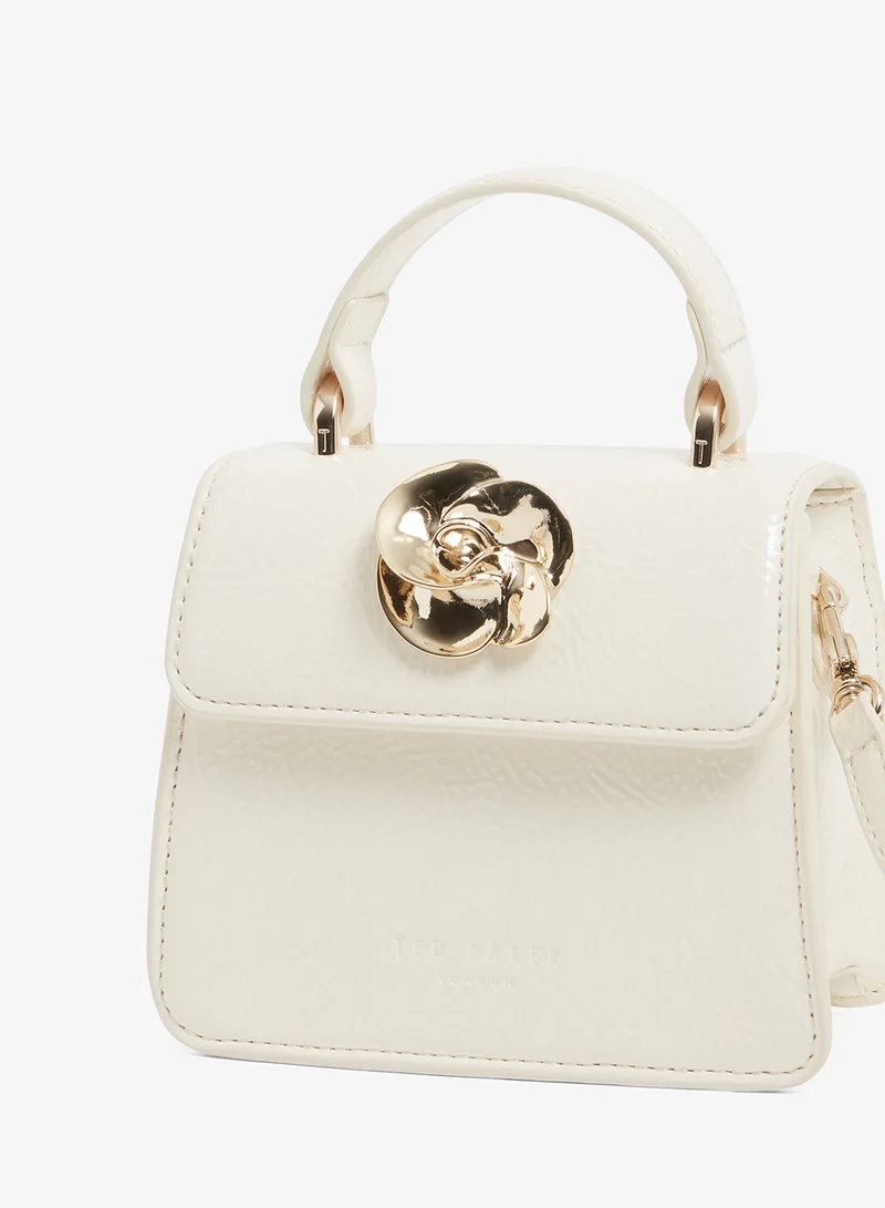 Ted Baker  Roselah Rose Detail Square Mini Top Handle Crossbody for Women | Best Price UAE