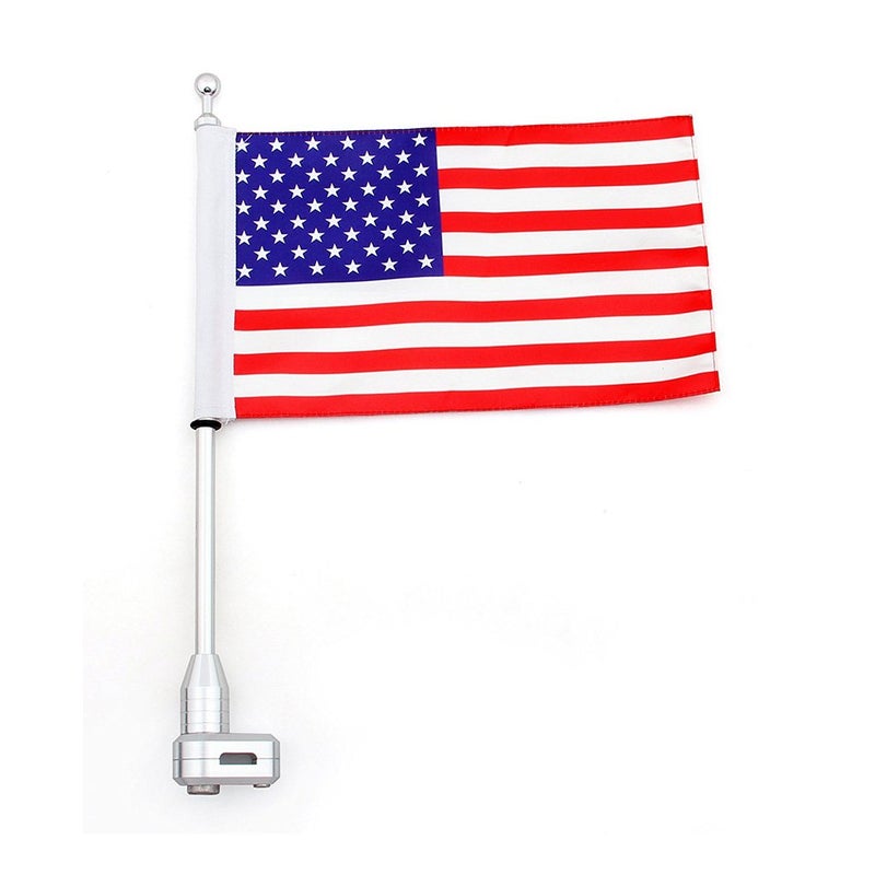 psler Motorcycle Flag Pole Luggage Rack Vertical American USA For Goldwing GL1800 2001-2016 - Image 1