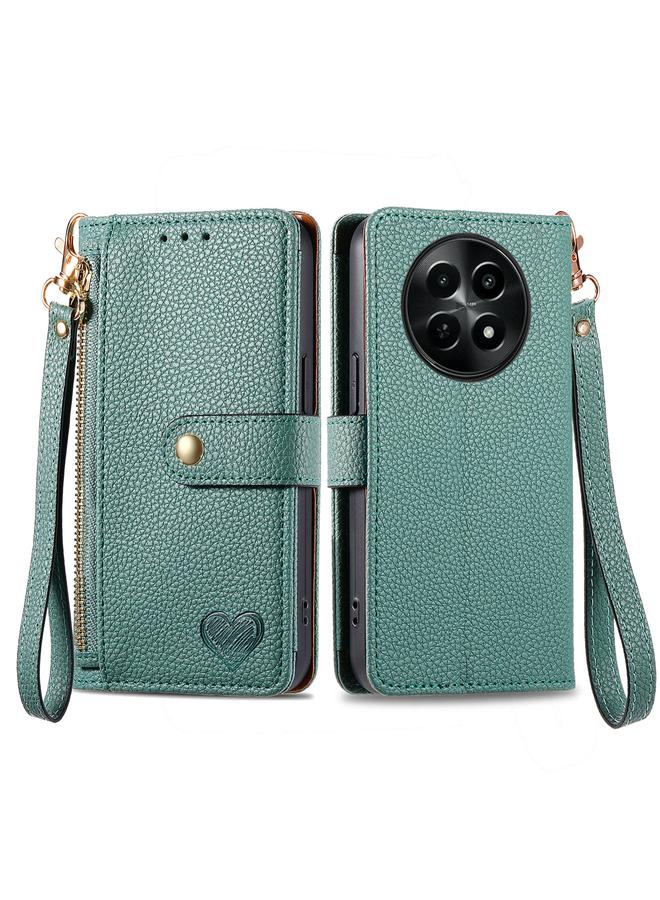 اس-توب جراب هاتف Realme 12 Love بسحاب وحزام جلدي - Image 1