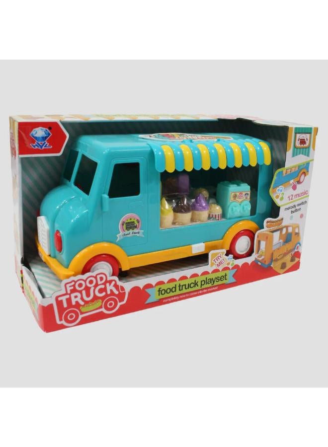 Kids' Fast Food Truck Playset – Pretend Play Toy with Music & Light - Image 1