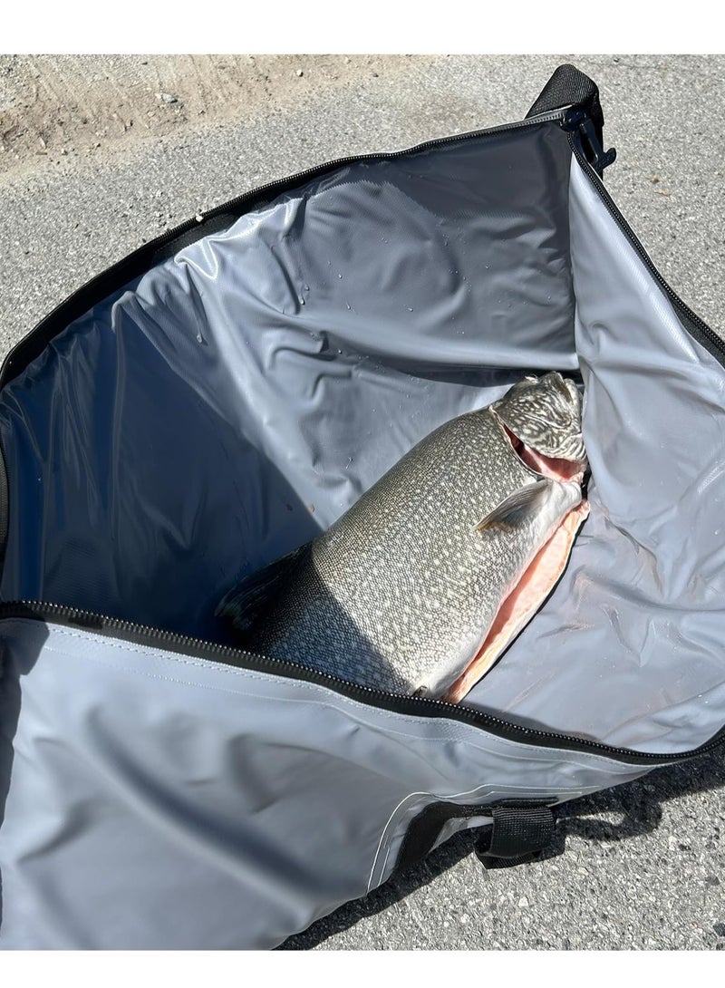 Y&D Insulated Fish Cooler Bag Fish Bag Portable Folding Fishing Bag High Quality Insulated Fish Cooler Leakproof Fish Kill Bag Large Portable Waterproof Fish Bag Keep Ice-cold Outdoor Fishing Supplies - Image 5