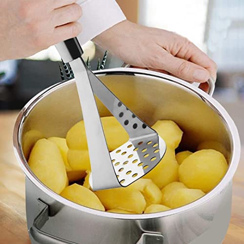 Brunchy Stainless Steel Masher, Whisker & Momo Tong | Multipurpose Kitchen Tools Set for Cooking & Serving - Image 3