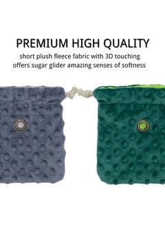 RATSAW Flannel Sleeping Pouch with Breathable Vent and Drawstring Portable Travel Bag Small Animal Carrier for Sugar Glider Squirrel Hamster Rats Hedgehog Green  - Image 4