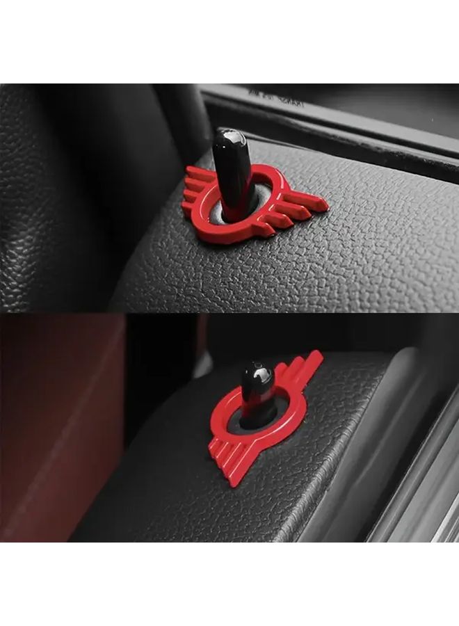 Silvery Car Door Lift Stickers Mini Wing Pattern Interior Decoration Accessories - Image 4