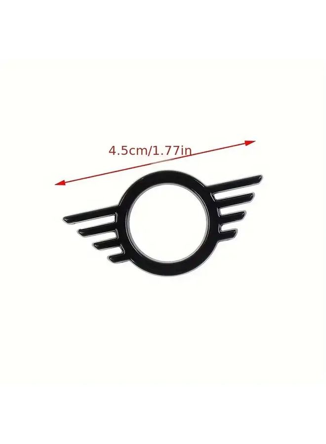 Silvery Car Door Lift Stickers Mini Wing Pattern Interior Decoration Accessories - Image 2