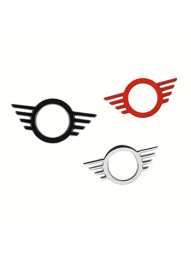 Silvery Car Door Lift Stickers Mini Wing Pattern Interior Decoration Accessories - Image 5
