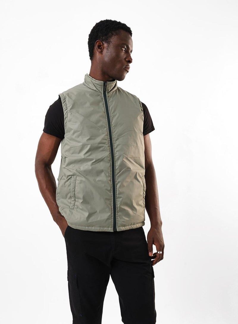 Dennis Lingo Men's Petrol & Mint Green 100% Polyester Gilet Regular Fit Jacket - Image 3