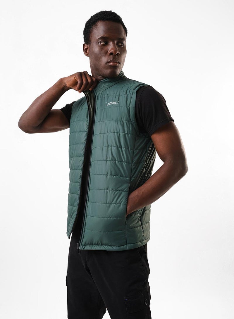 Dennis Lingo Men's Petrol & Mint Green 100% Polyester Gilet Regular Fit Jacket - Image 2