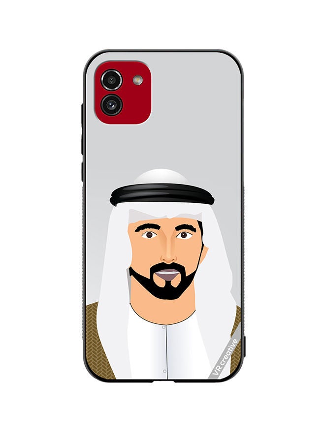 VR CREATIVE Protective Case Cover For Samsung Galaxy A03 Sheikh Hamdan Bin Mohammed Bin Rashid Al Maktoum Design Multicolour - Image 1