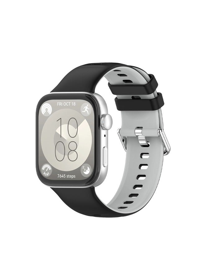 NeoFit Silicone Two-tone Color Combination Band Applicable to Huawei Watch Fit 5/Fit 5 Pro/ Fit 4/Fit 4 Pro/Fit 3 Soft Replacement Strap Compatible with Huawei Fit 3 Watch Bands - Image 1