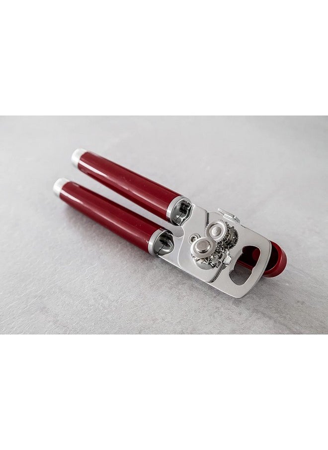 KitchenAid KitchenAid Classic Multifunction Can Opener and Bottle Opener Easy to Use, Razor Sharp Stainless Steel Cutting Wheel, Soft Ergonomic Handles, Empire Red  - Image 5
