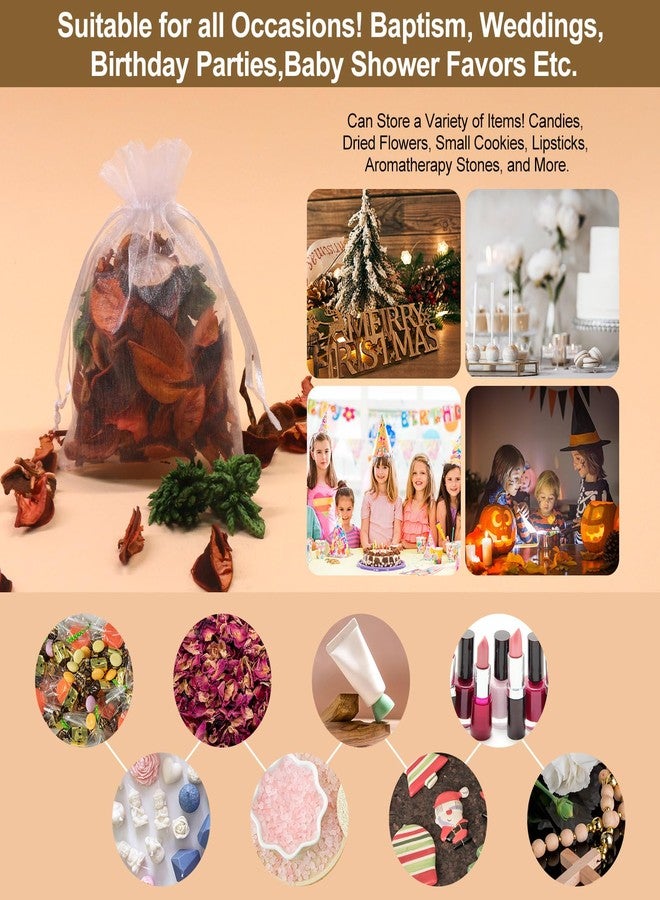 سوم دايركت 100 كيس من الأورجانزا الشفافة من سوم دايركت، مقاس 4×6 بوصات، أكياس برباط للمجوهرات، مناسبة لحفلات الزفاف وحفلات أعياد الميلاد، وحقائب هدايا. - Image 4