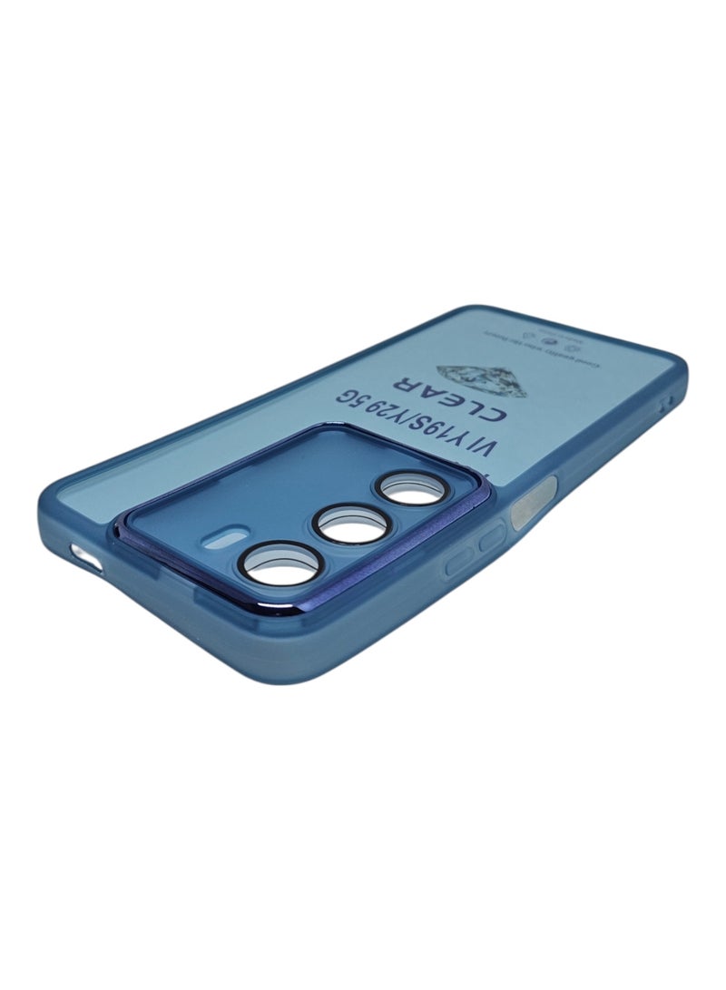 Silicone Clear Back Cover For Vivo Y19s & Y19s Pro & Y29 - Blue - Image 4