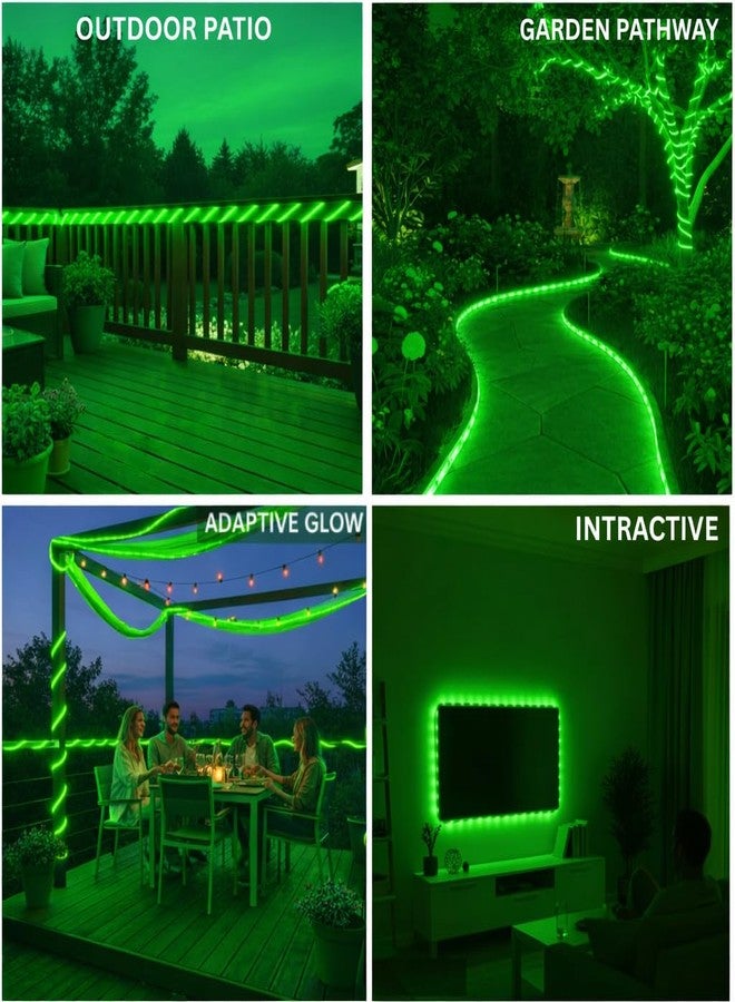 ATULUX 5 Meter Waterproof LED Strip Light Green | Flexible Waterproof LED Rope Light, Party Decoration Lights, Festival Lighting, Bedroom Decor, Indoor Outdoor Strip - Image 2