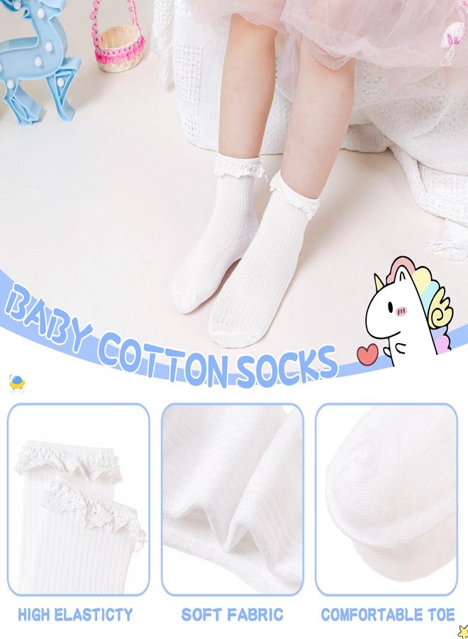 SeeyAN Baby Non Slip Socks Toddler Boys Girls Grips Cotton Anti Skids Crew Cute Cartoon Infant Socks 5 Pairs (5 Pairs White, 1-3 Years) - Image 4