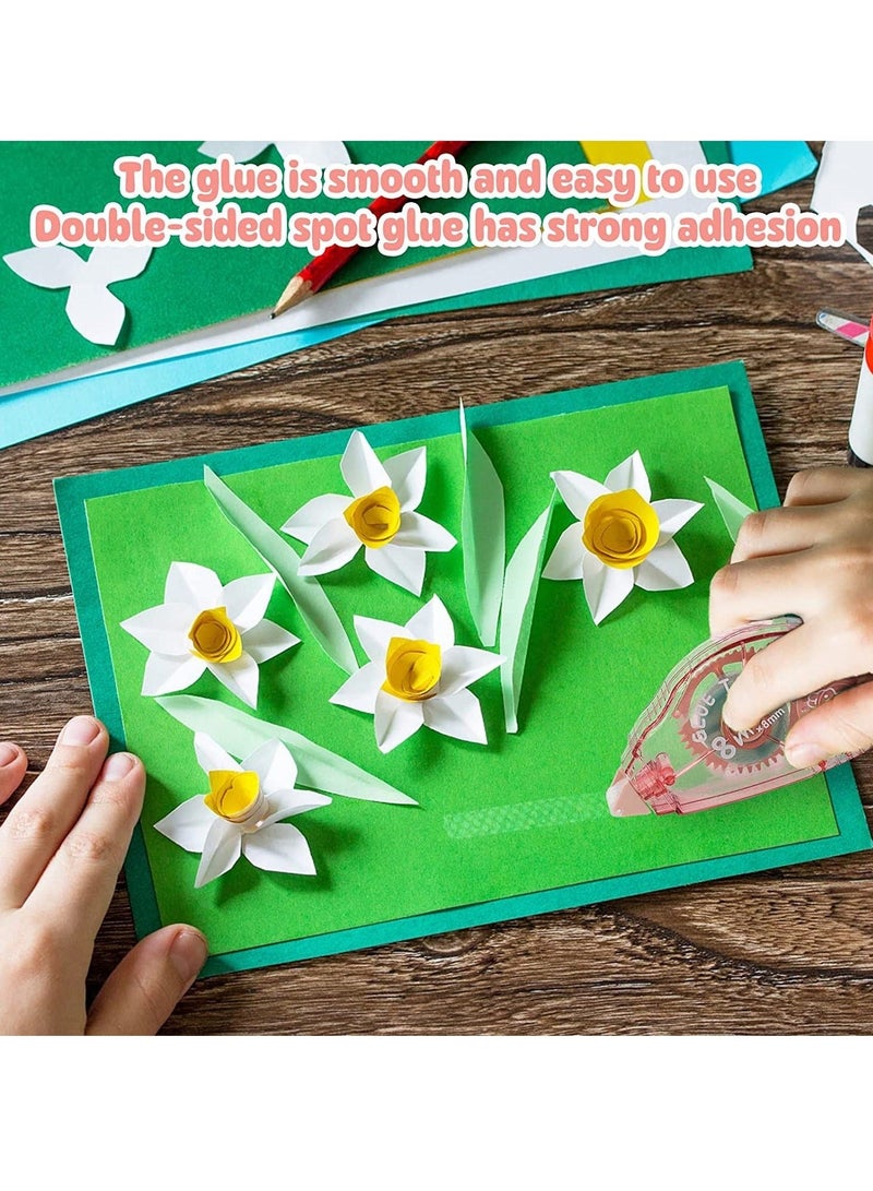 Captaintech Glue Roller，Glue Tape Double Sided Tape Sticky Pads Adhesive Scrapbook Runner Tape Dispenser for Card Photo DIY Crafting Photo Album Making 8mm 4pcs - Image 3