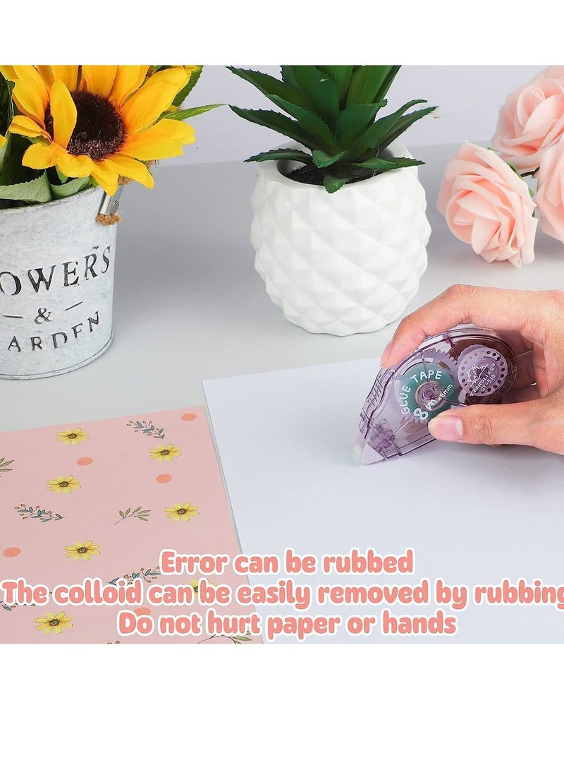 Captaintech Glue Roller，Glue Tape Double Sided Tape Sticky Pads Adhesive Scrapbook Runner Tape Dispenser for Card Photo DIY Crafting Photo Album Making 8mm 4pcs - Image 2