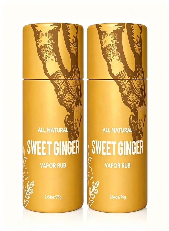 Nmoiat 2pcs Sweet Ginger Vapor Rub Stick, Herbal Balm Multipurpose Vapor Rub for Hands, Knee, Neck, Back Massage, Fast Absorbing - Image 1