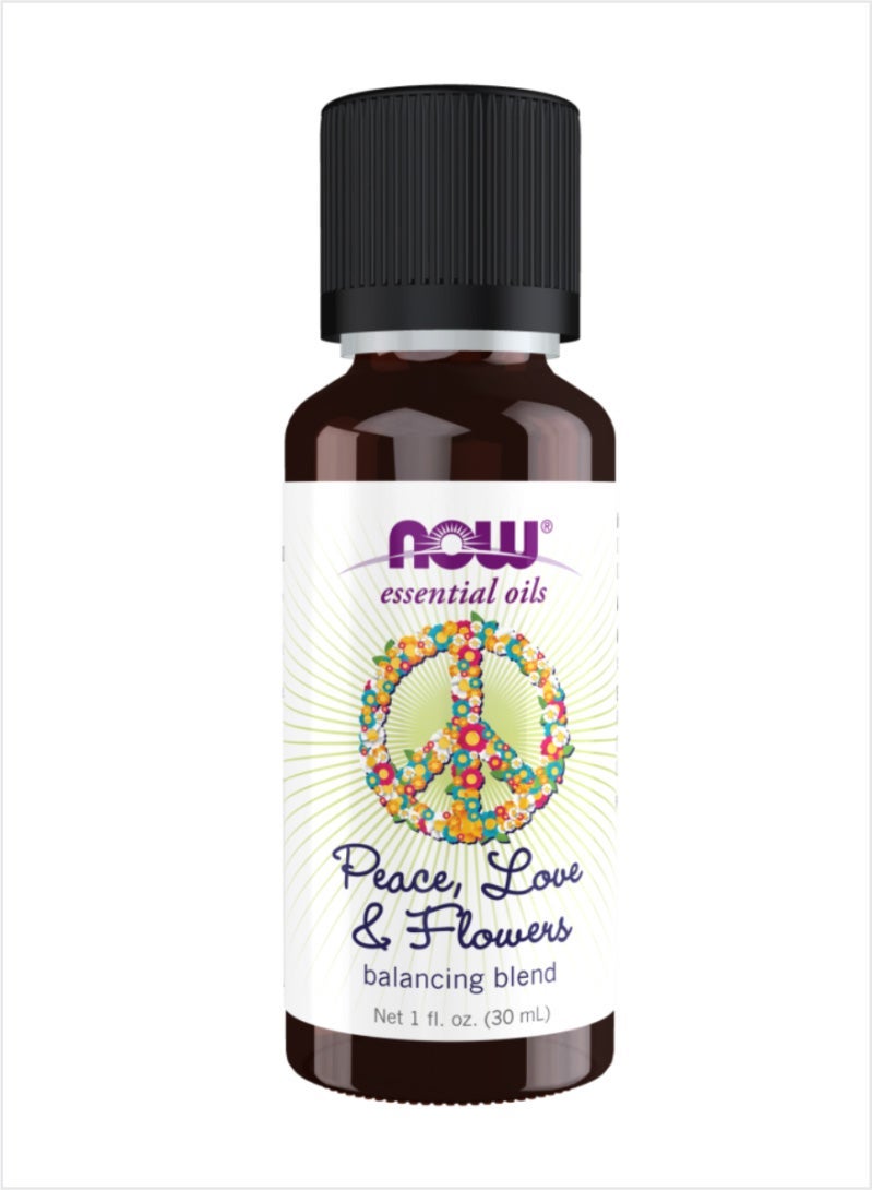 NOW Essential Oils Peace, Love & Flowers Blend - Calming & Uplifting, 30ml