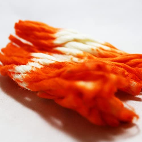 Magic Providers Magic Providers Raw Cotton HandMade Kesar Tip Long Wicks Pack of 150 Pieces Arti Navratri Special in Red Lambi Diya Batti Jyot Batti Jot Wick Deepam Vattulu Pooja Articles Puja Aarti Rui  - Image 4