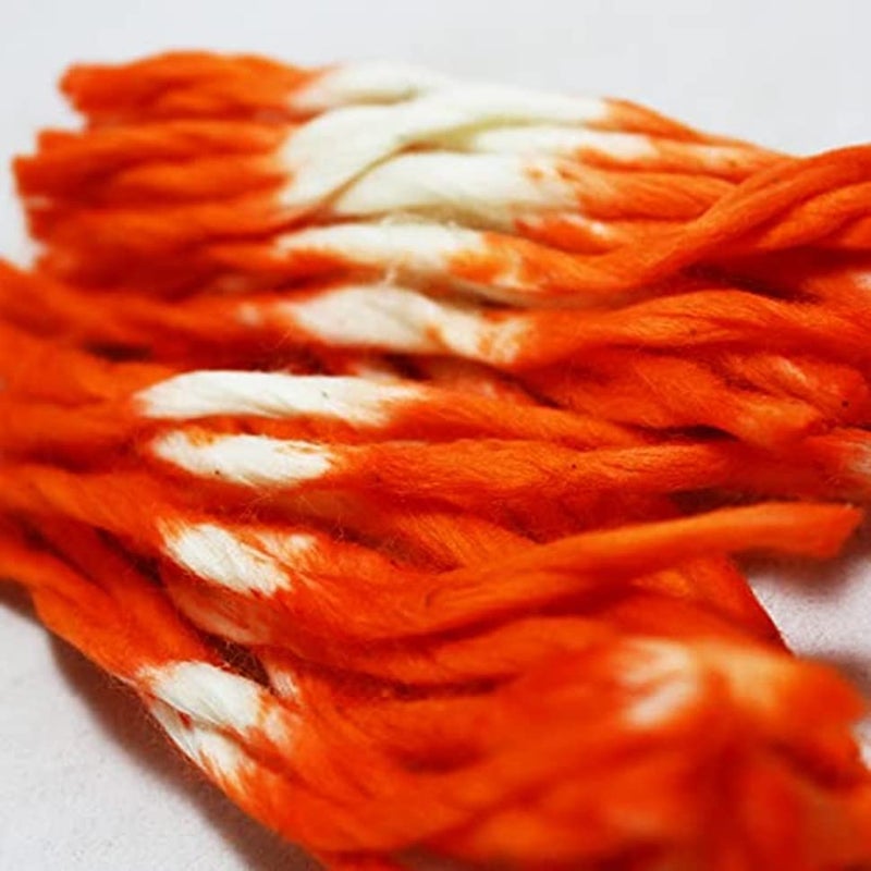 Magic Providers Magic Providers Raw Cotton HandMade Kesar Tip Long Wicks Pack of 150 Pieces Arti Navratri Special in Red Lambi Diya Batti Jyot Batti Jot Wick Deepam Vattulu Pooja Articles Puja Aarti Rui  - Image 3