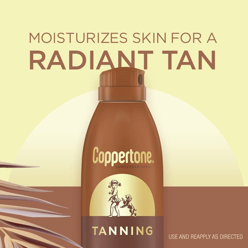 Coppertone Tanning Sunscreen Spray with Broad Spectrum SPF 15, Water Resistant Spray Sunscreen, Lightweight and Non-Greasy, 5.5 Oz, Pack of 3 - Image 2