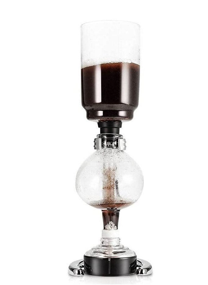 MIBRU - Coffee Maker Siphon Tea Japanese Style Syphon Pot Vacuum Coffee Maker Machine Glass Type 3 Cup - Image 1
