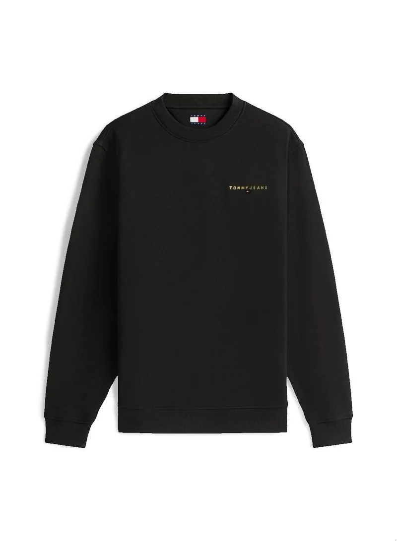 TOMMY JEANS Linear Logo Regular Pullover Sweatshirt