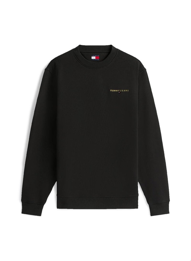TOMMY JEANS Linear Logo Regular Pullover Sweatshirt - Image 4