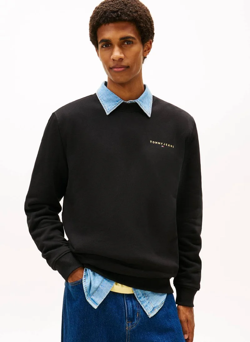 Linear Logo Regular Pullover Sweatshirt