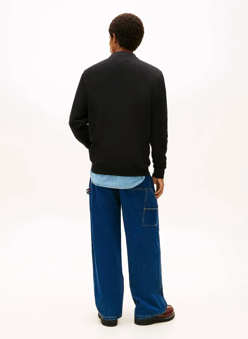 TOMMY JEANS Linear Logo Regular Pullover Sweatshirt