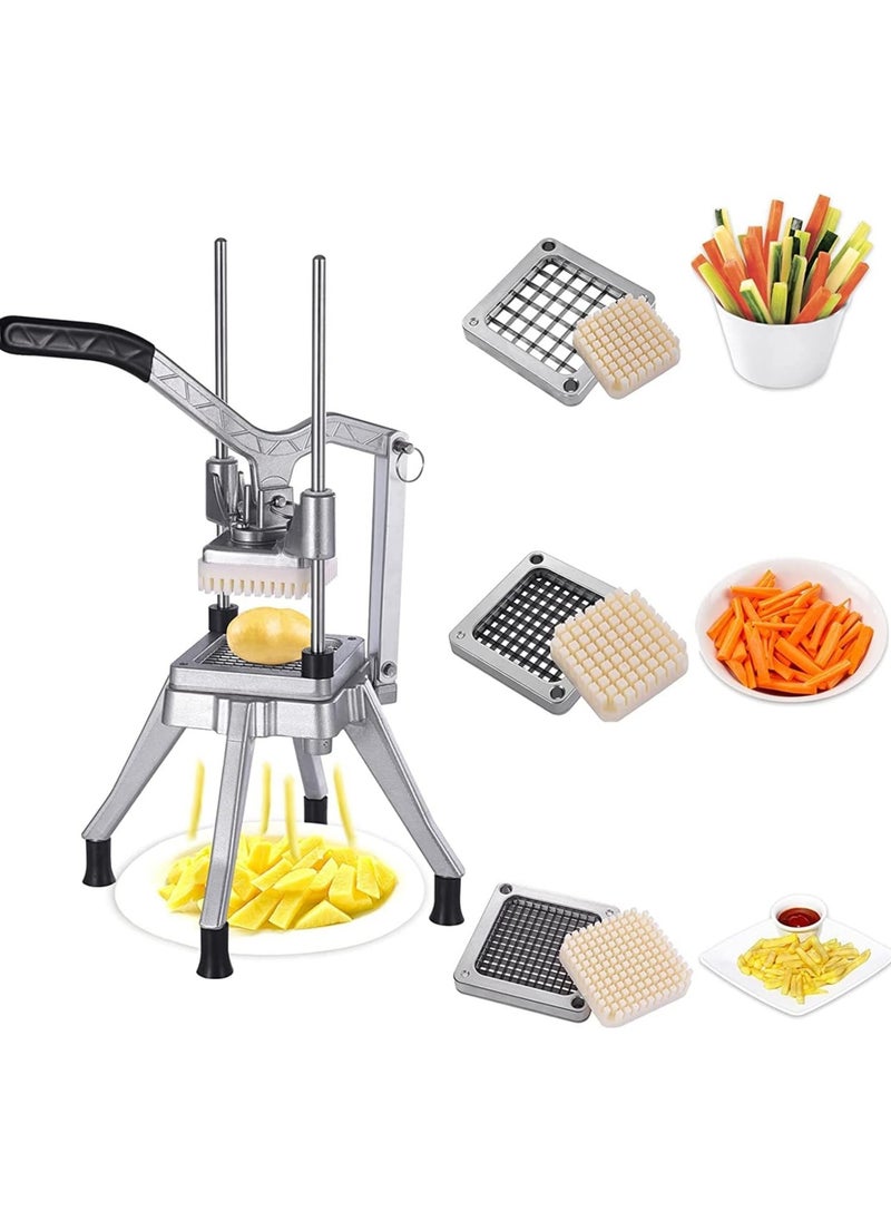 LETWOO - LETWOO French Fry Cutter  Commercial Restaurant French Fry Cutter Stainless Steel Food Grade Upright French Fries Cutter For Potato  Radish Cucumber Carrots 1/2INCH 1/4INCH & 3/8IN Blades - Image 1
