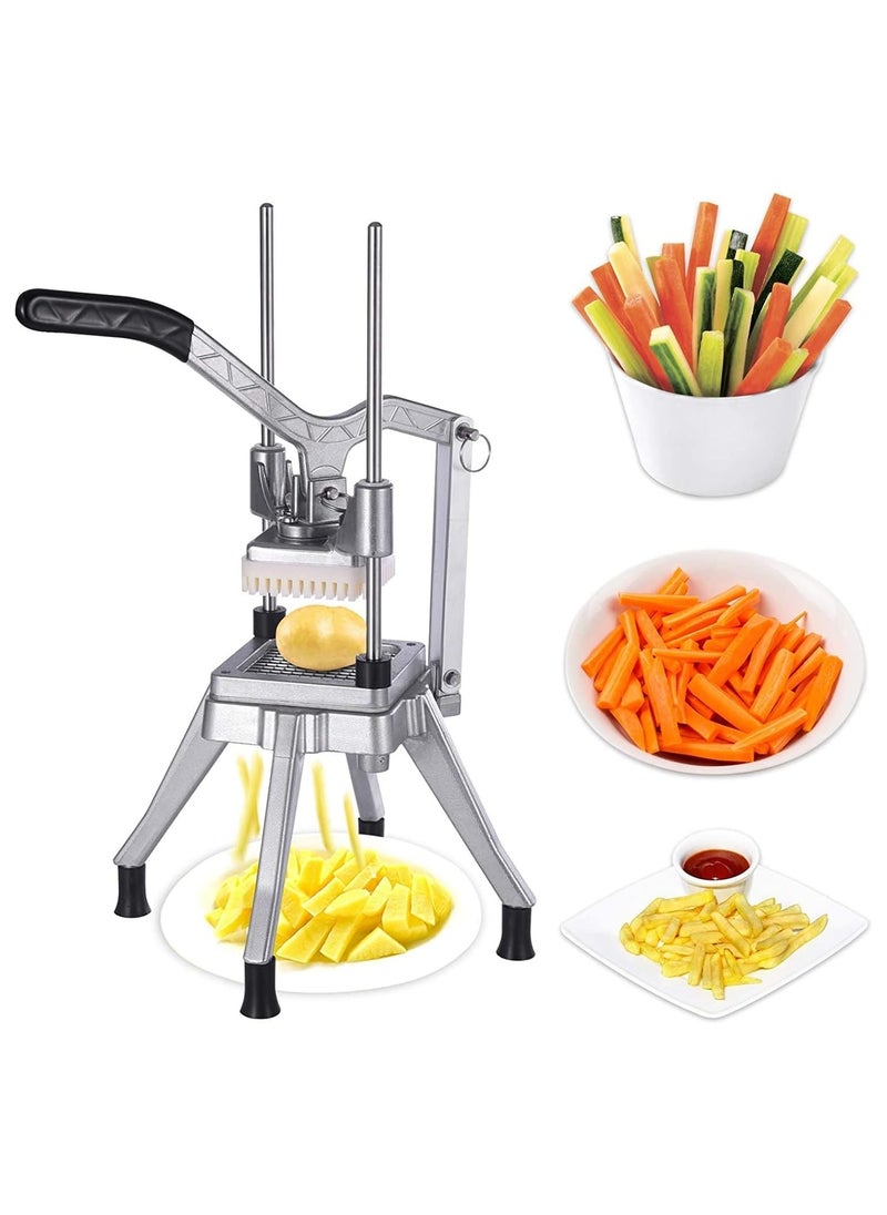 LETWOO - LETWOO French Fry Cutter  Commercial Restaurant French Fry Cutter Stainless Steel Food Grade Upright French Fries Cutter For Potato  Radish Cucumber Carrots 1/2INCH 1/4INCH & 3/8IN Blades - Image 1