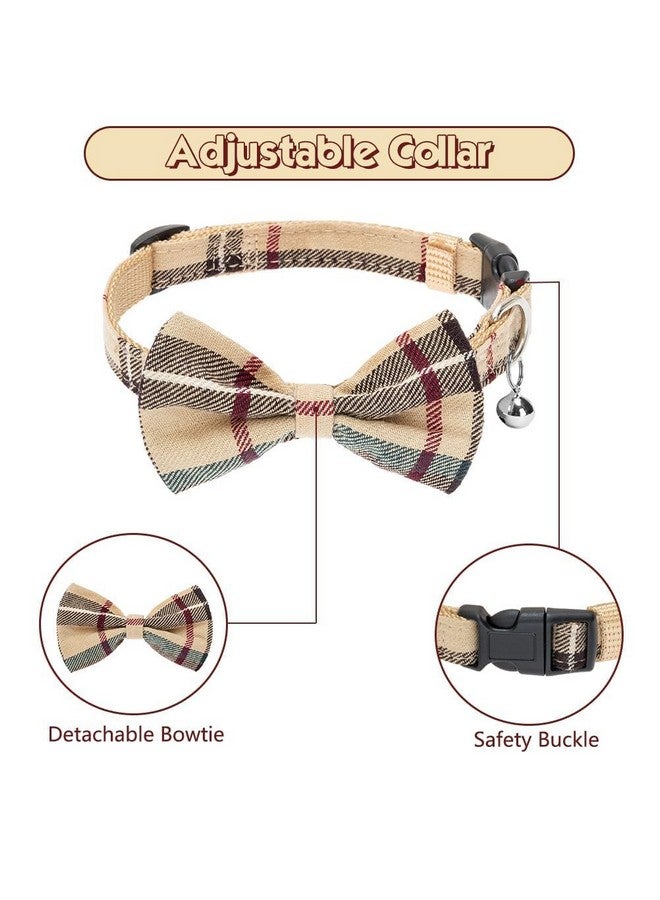 BINGPET Dog Harness Collar Leash Set,Adjustable No Pull Escape Proof Small Dog Harness,Classic Plaid Puppy Harness and Leash Set for Small Medium Large Dogs Training Easy Walk Running(Beige,S) - Image 5