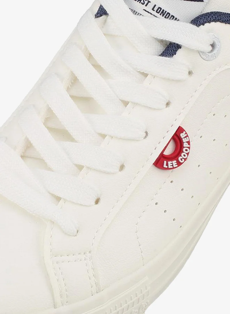 Lee Cooper WHITE Lace-Up Ankle School Sneakers for Women | Best Price UAE